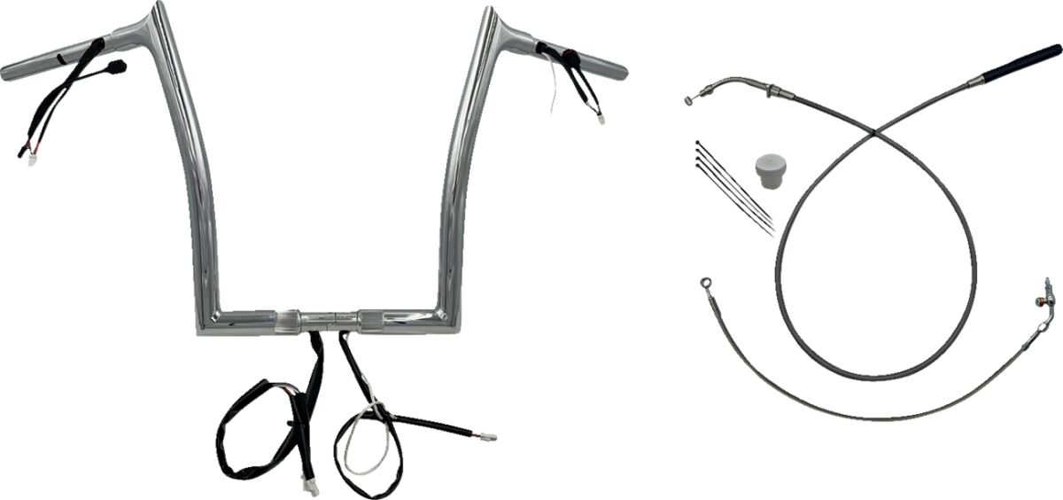 Juhtraua komplekt 14" FLTRX/SE 23-24 1.25, terav ülaosa, kroom