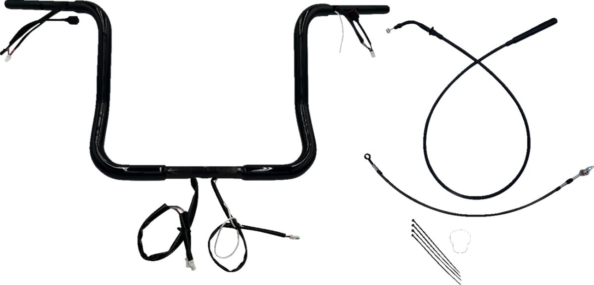 Juhtraua komplekt 14", FLHX/SE 23-24 1.25, ümar ülaosa, must