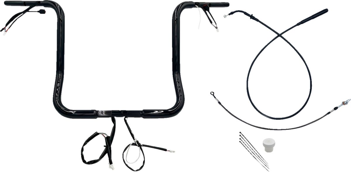 Juhtraua komplekt 16", FLHX/SE 23-24 1.25, ümar ülaosa, must