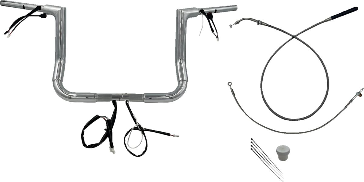 Juhtraua komplekt 12", FLHX/SE 23-24 1.5, lame ülaosa, kroom