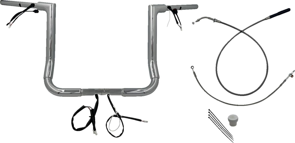 Juhtraua komplekt 14", FLHX/SE 23-24 1.5, lame ülaosa, kroom