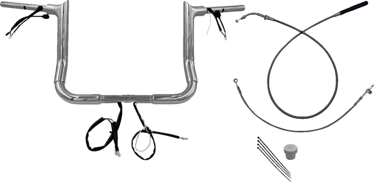 Juhtraua komplekt 12", FLHX/SE 23-24 1.5, terav ülaosa, kroom