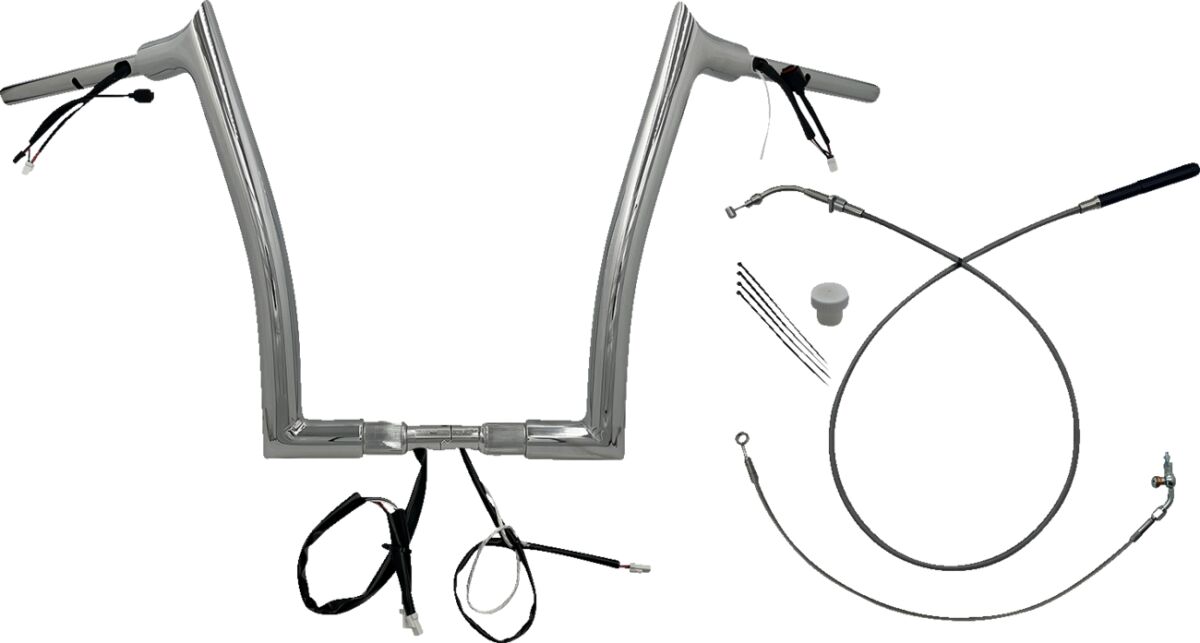 Juhtraua komplekt 14" FLTRX/SE 23-24 1.5, terav ülaosa, kroom
