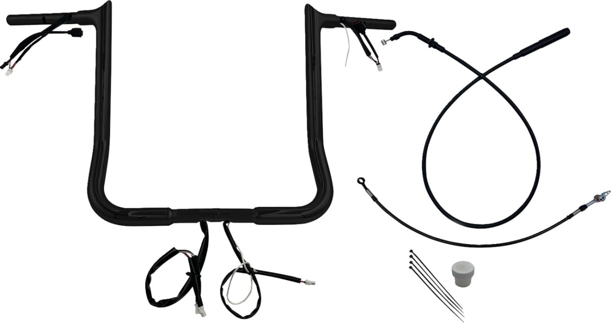Lihtsalt paigaldatav juhtmetega juhtraua komplekt, 1-1/4", terav ülaosa, 16", must