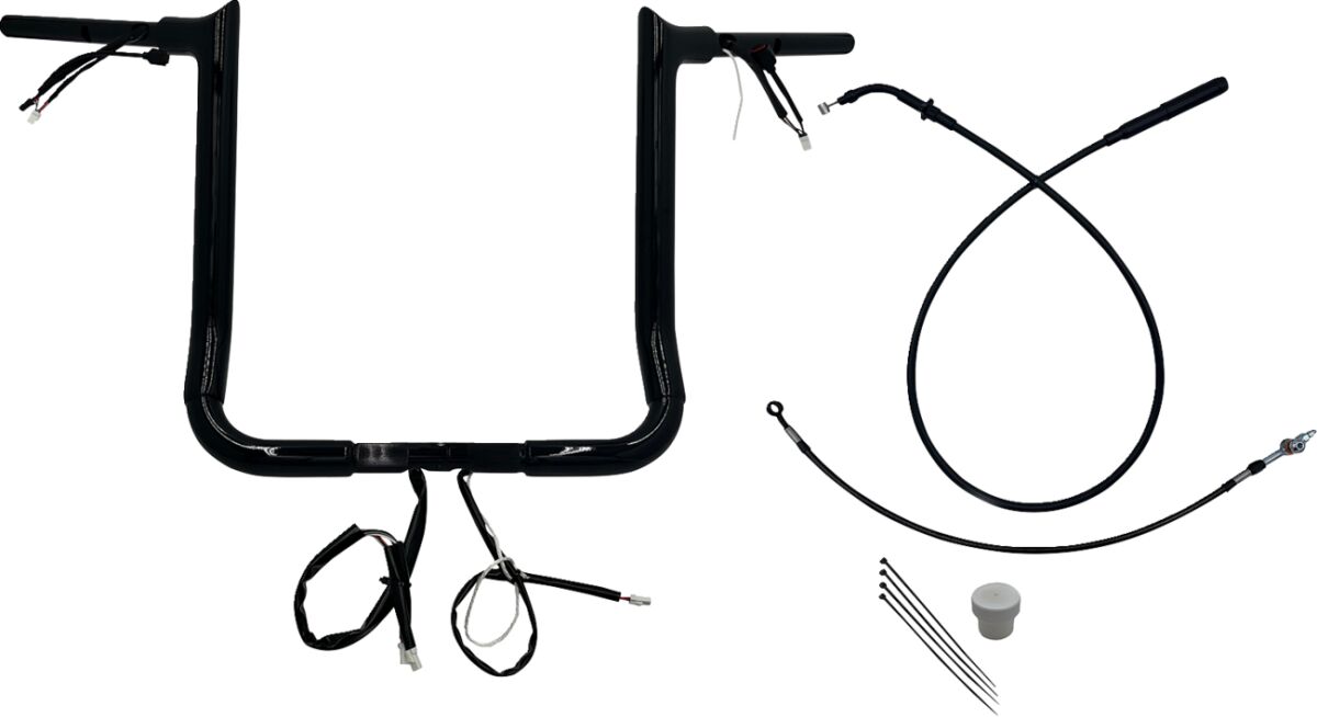 Lihtsalt paigaldatav juhtmetega juhtraua komplekt, 1-1/2", terav ülaosa, 16", must