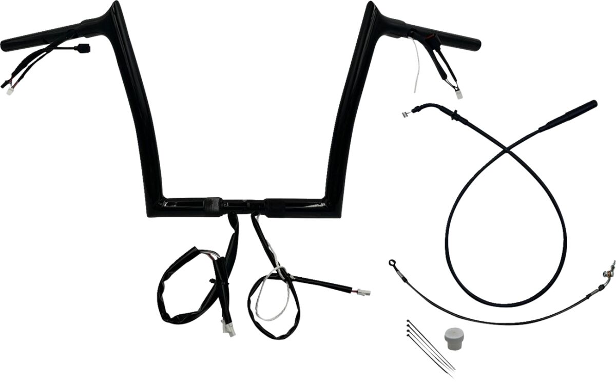 Juhtraud, lihtsalt paigaldatav, juhtmestikuga, 1.25", terav ülaosa, must, 12", FLTRX, SE