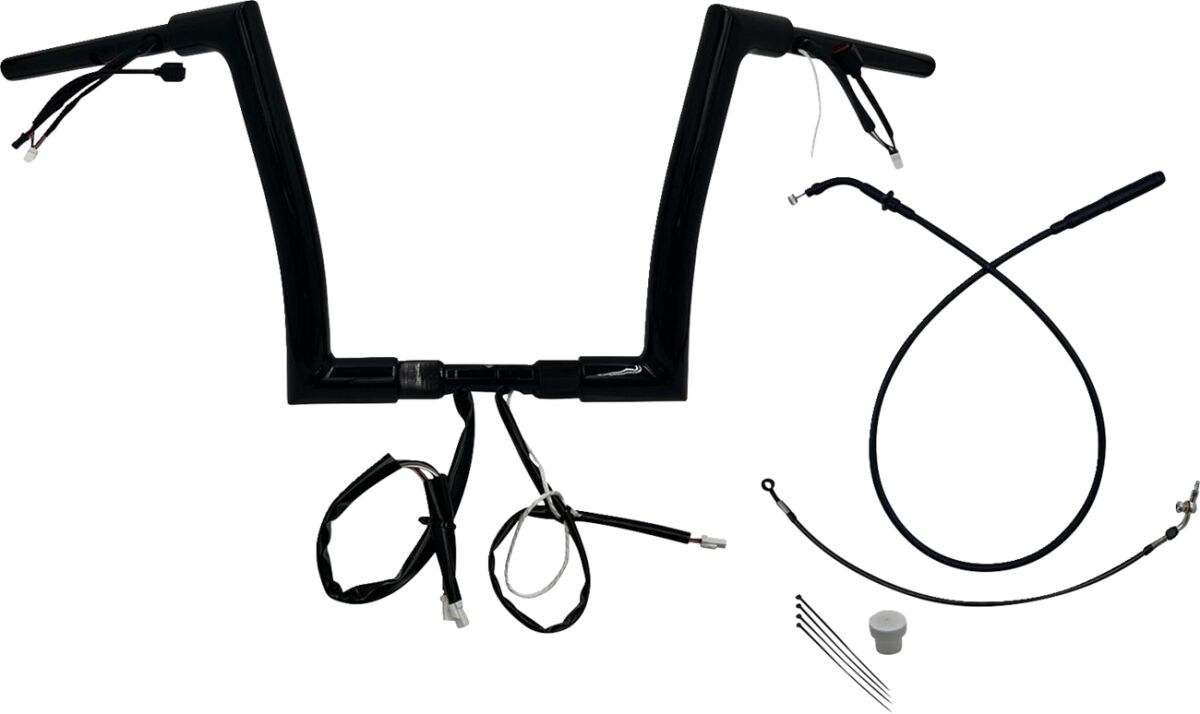 Juhtraud, lihtsalt paigaldatav, juhtmetega, 1.50", lame ülaosa, must, 12", FLTRX, SE