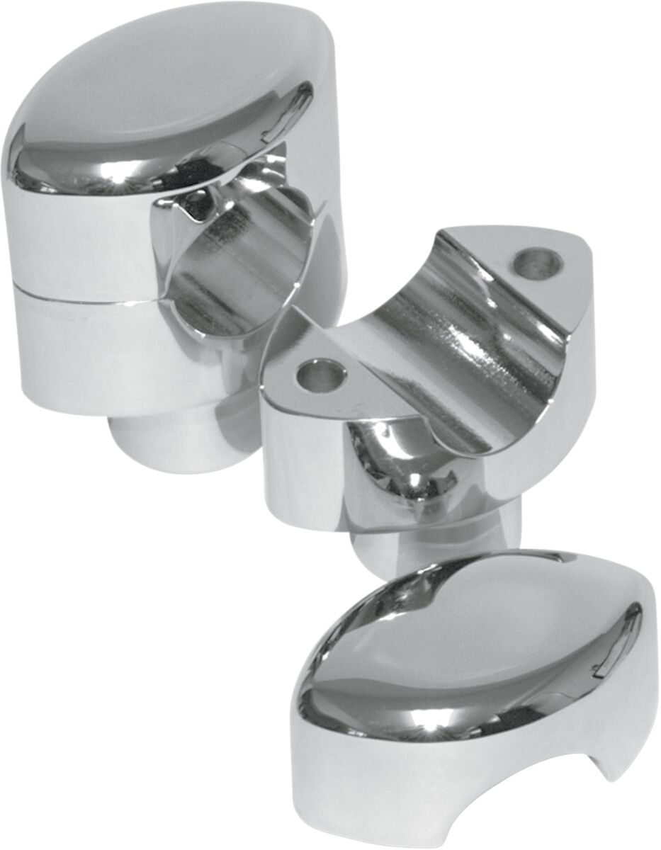 RISERS SMOOTH FOR 1" HANDLEBARS 1.5" RISE CHROME UNIVERSAL