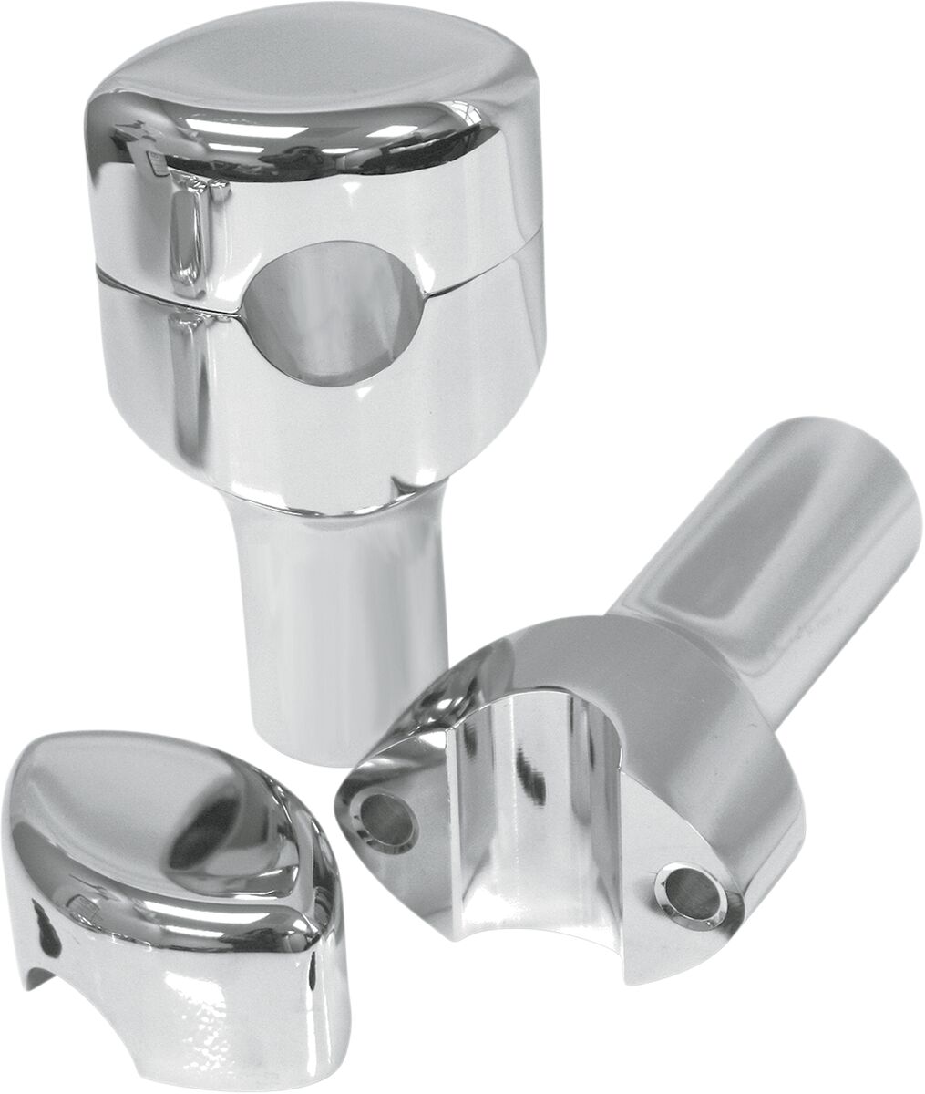 RISERS SMOOTH FOR 1" HANDLEBARS 3" RISE CHROME UNIVERSAL