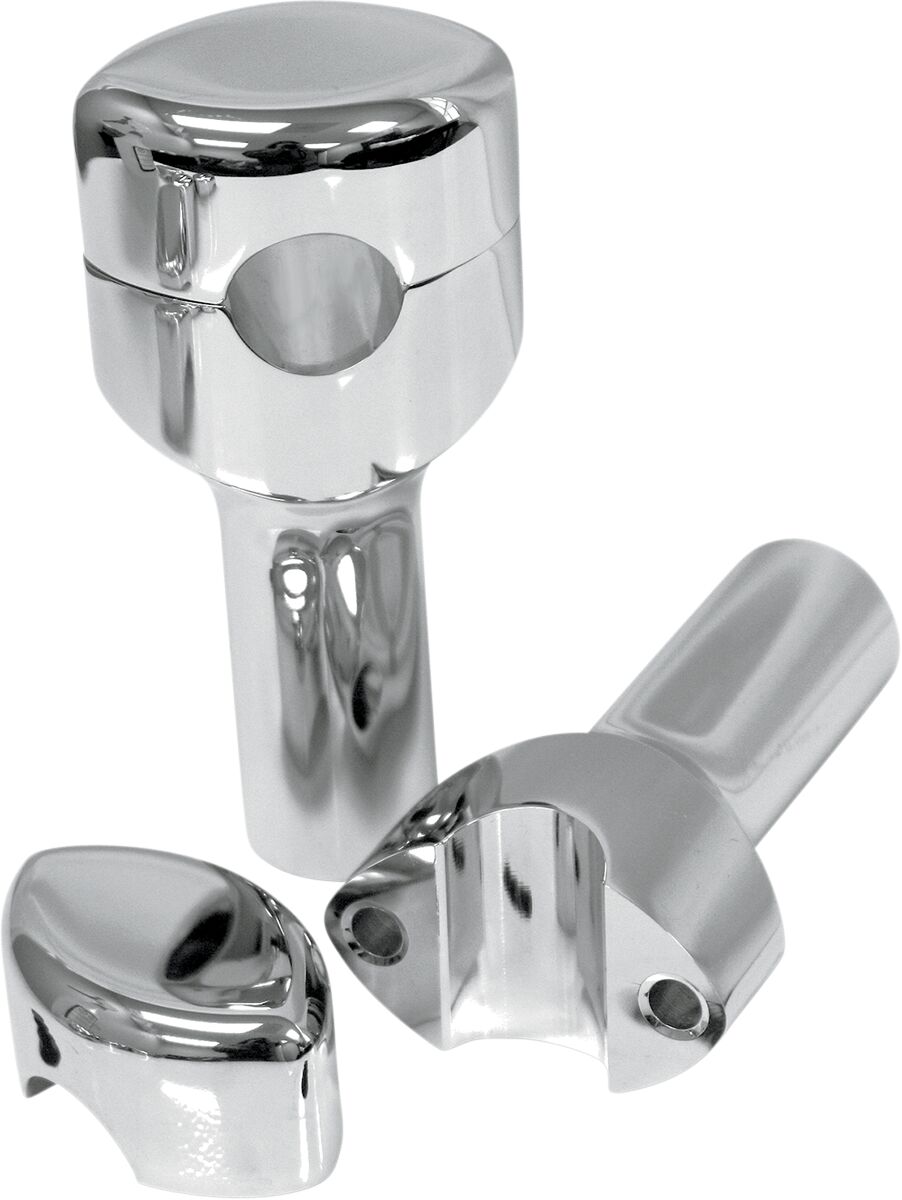 RISERS SMOOTH FOR 1" HANDLEBARS 4" RISE CHROME UNIVERSAL