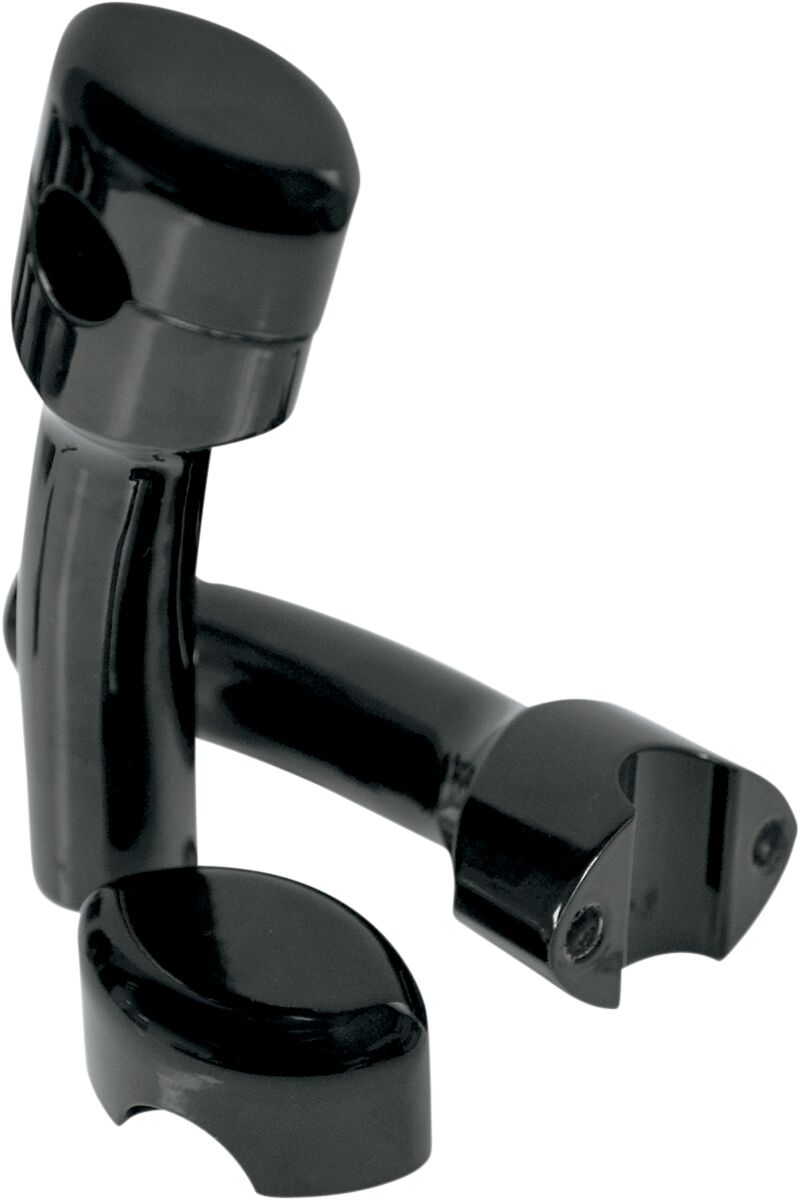 HEFTY RISERS SMOOTH FOR 1 1/4" HANDLEBARS 5.5" CURVED RISE BLACK UNIVERSAL