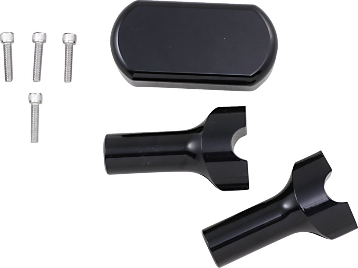 THREE PIECE RISER KIT 1" MOUNT 4" RISE BLACK HD