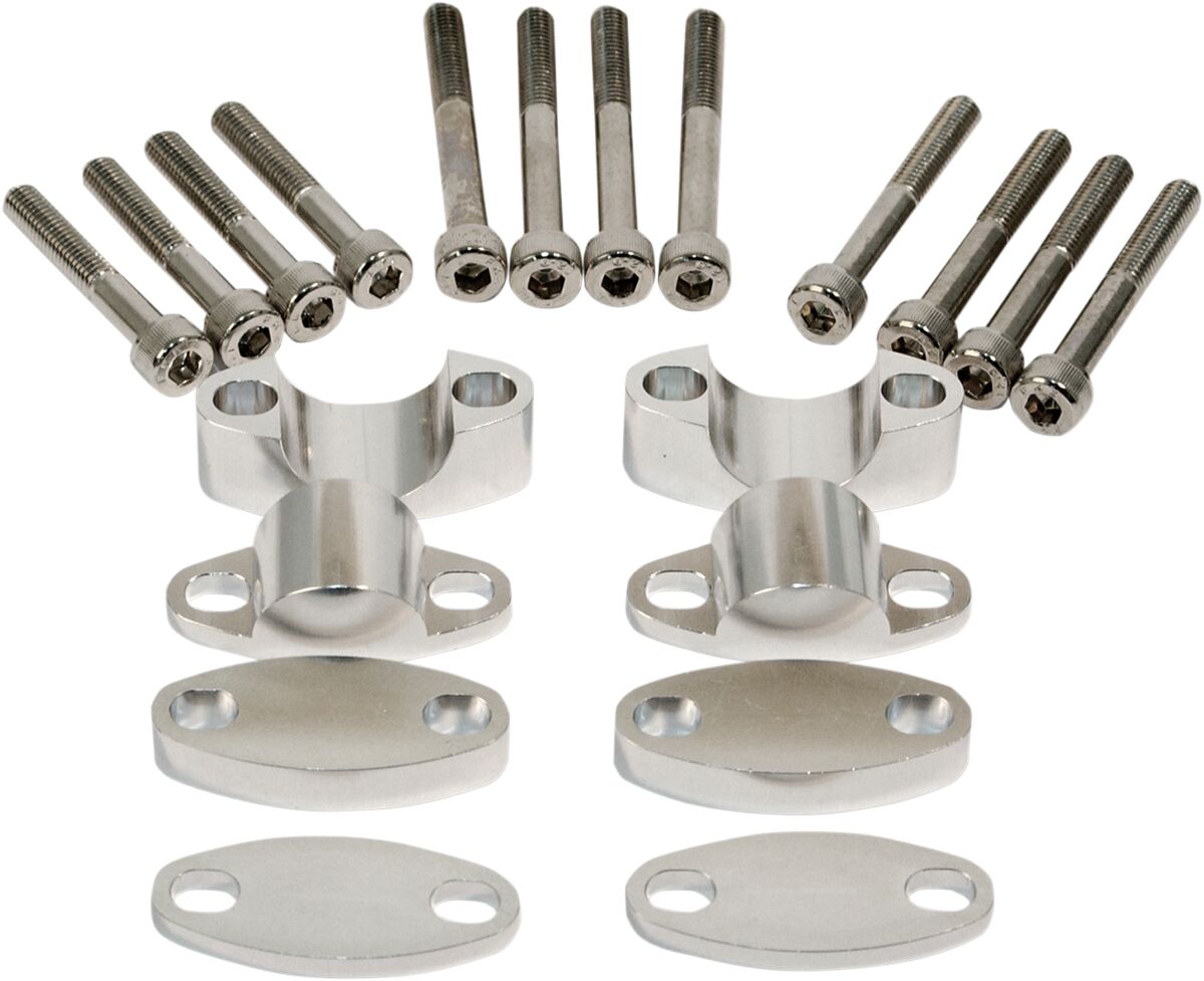 HANDLEBAR RISER KIT SILVER 28mm