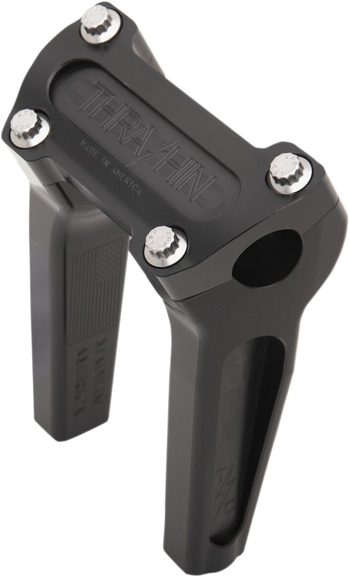 Black 6" Straight Handlebar Riser