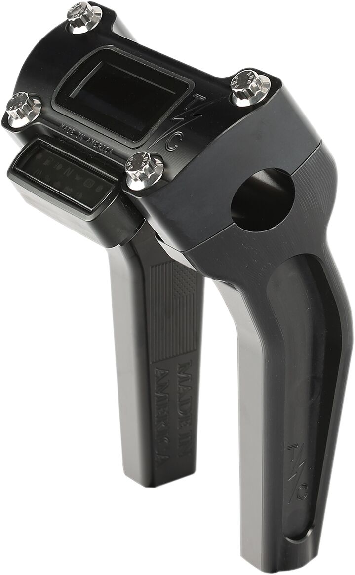 Black 6-1/2" Pullback Handlebar Riser With Gauge Cut Out