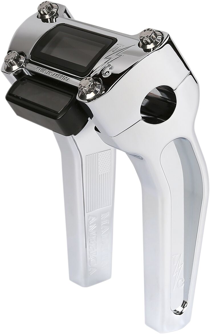 Chrome 6-1/2" Pullback Handlebar Riser With Gauge Cut Out