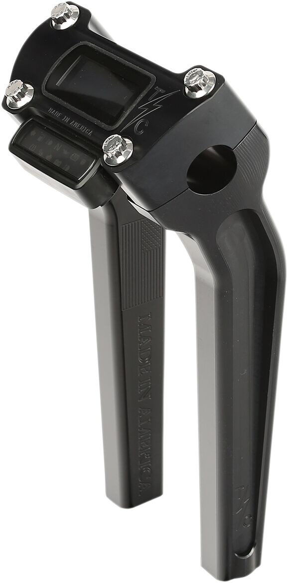 Black 9-1/2" Pullback Handlebar Riser With Gauge Cut Out