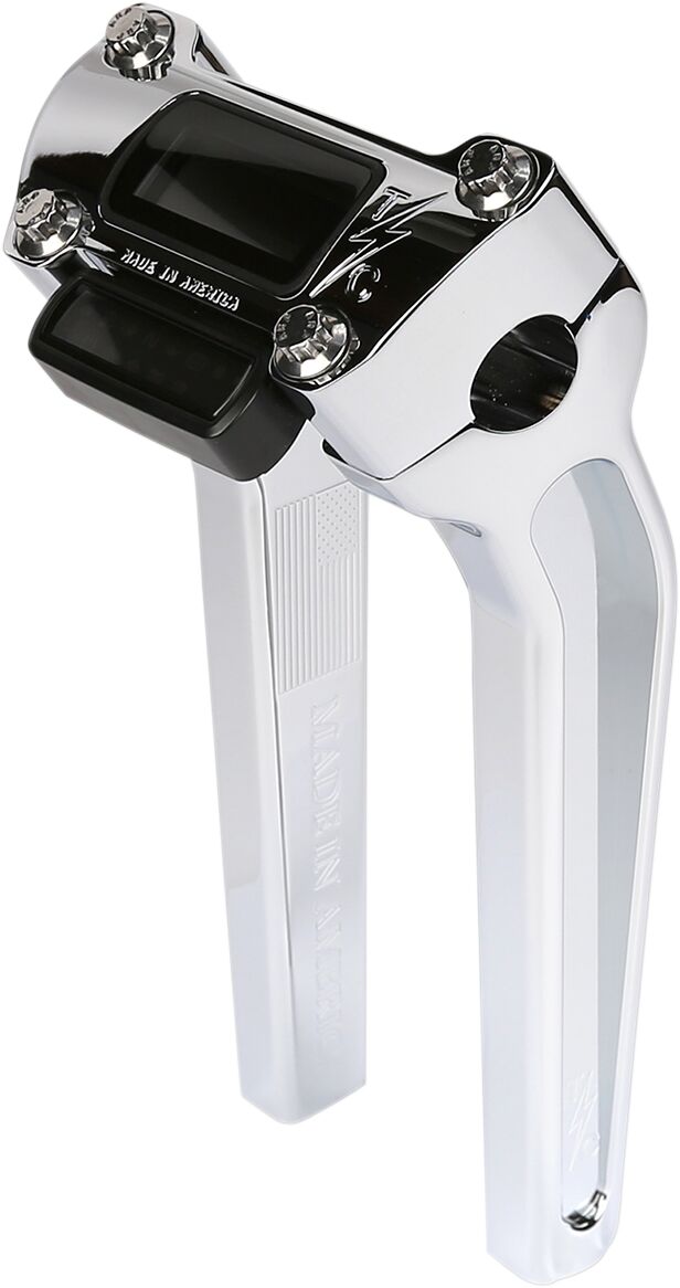 Chrome 9-1/2" Pullback Handlebar Riser With Gauge Cut Out