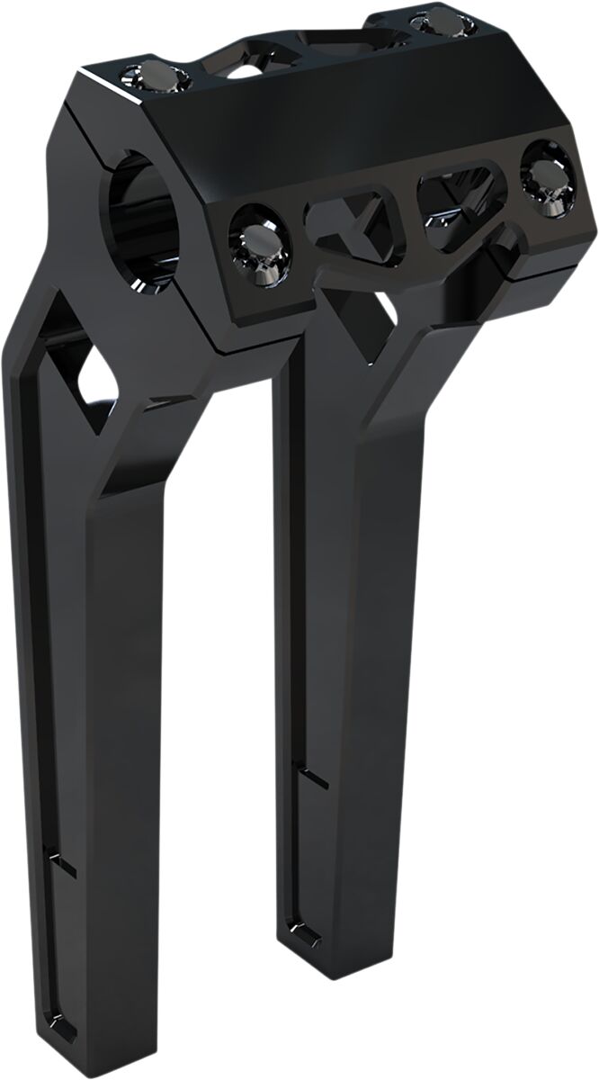 10" Black Anodized Pullback Risers w/ 1-1/4" Clamping