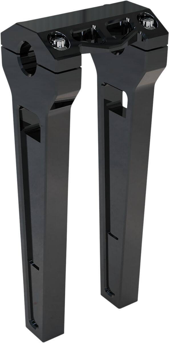 10" Black Anodized Straight Risers w/ 1" Clamping