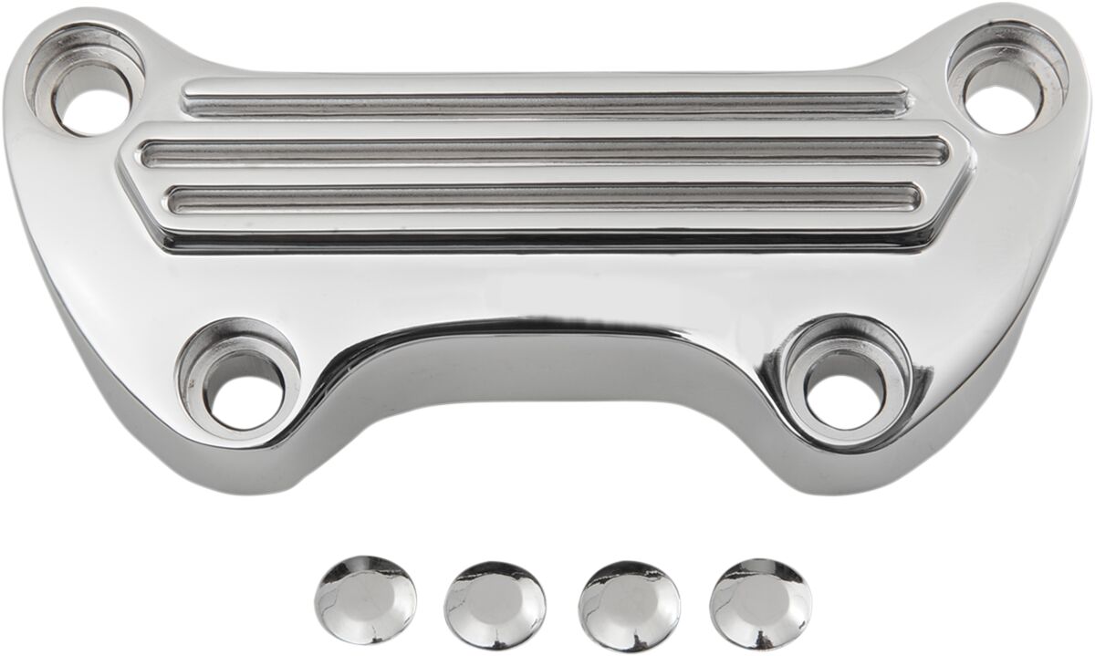 HANDLEBAR TOP CLAMP FINNED CHROME