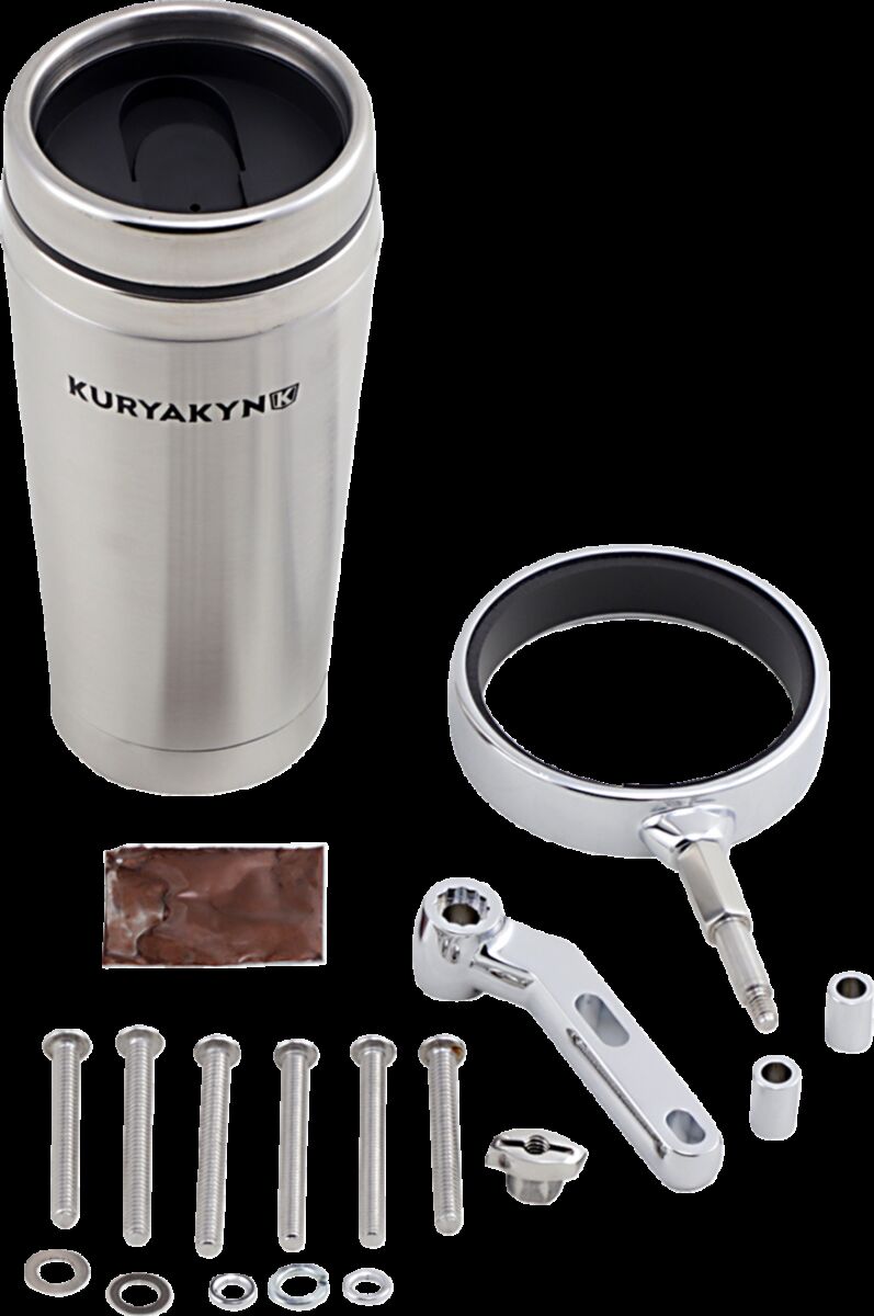 UNIVERSAL DRINK HOLDER WITH STAINLESS CUP CHROME