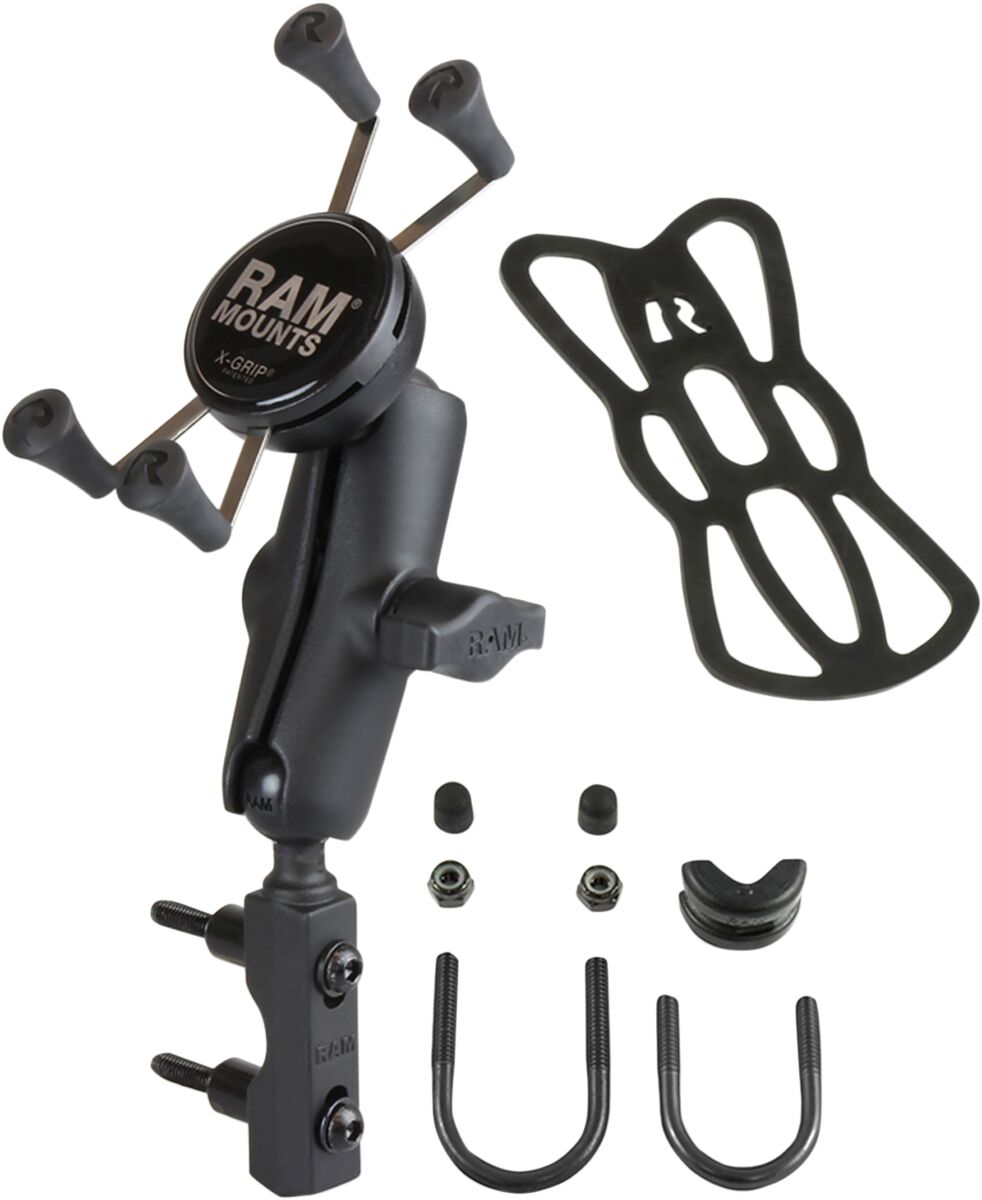 X-GRIP DEVICE HOLDER BRAKE-CLUTCH RESERVOIR MOUNT ALUMINUM STEEL BLACK