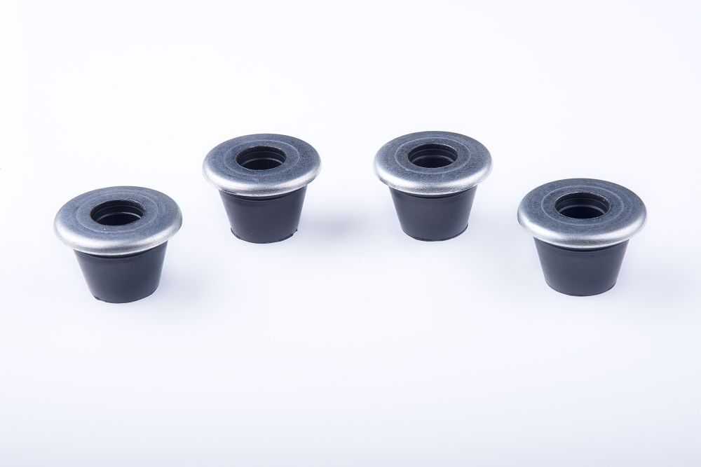 Handlebar clamps KIT CONE RUBBER BLACK
