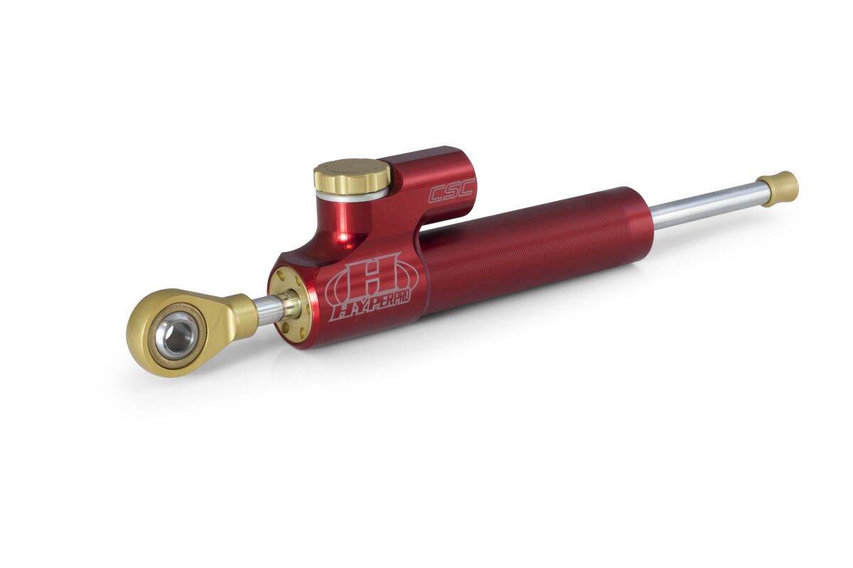 RSC STEERING DAMPER 75MM PROGRESSIVE RED