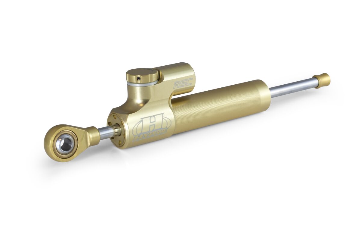 RSC STEERING DAMPER 75MM PROGRESSIVE GOLD
