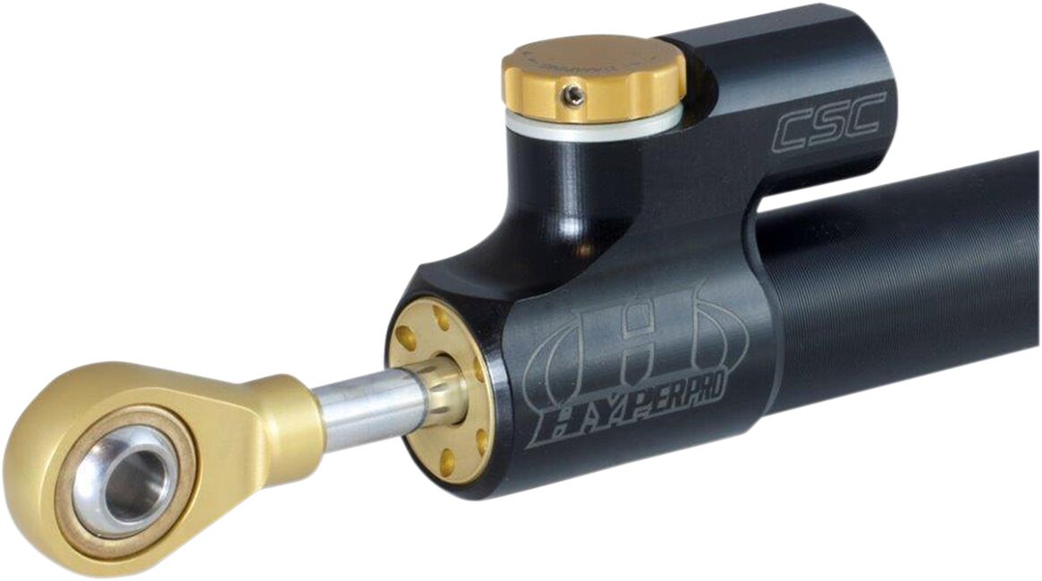 CSC STEERING DAMPER 120MM LINEAR BLACK