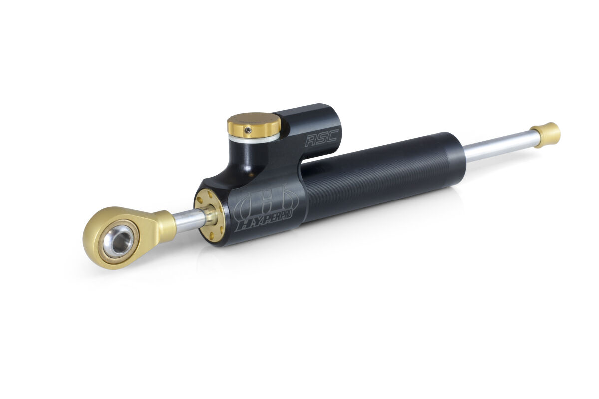 RSC STEERING DAMPER 68MM PROGRESSIVE BLACK