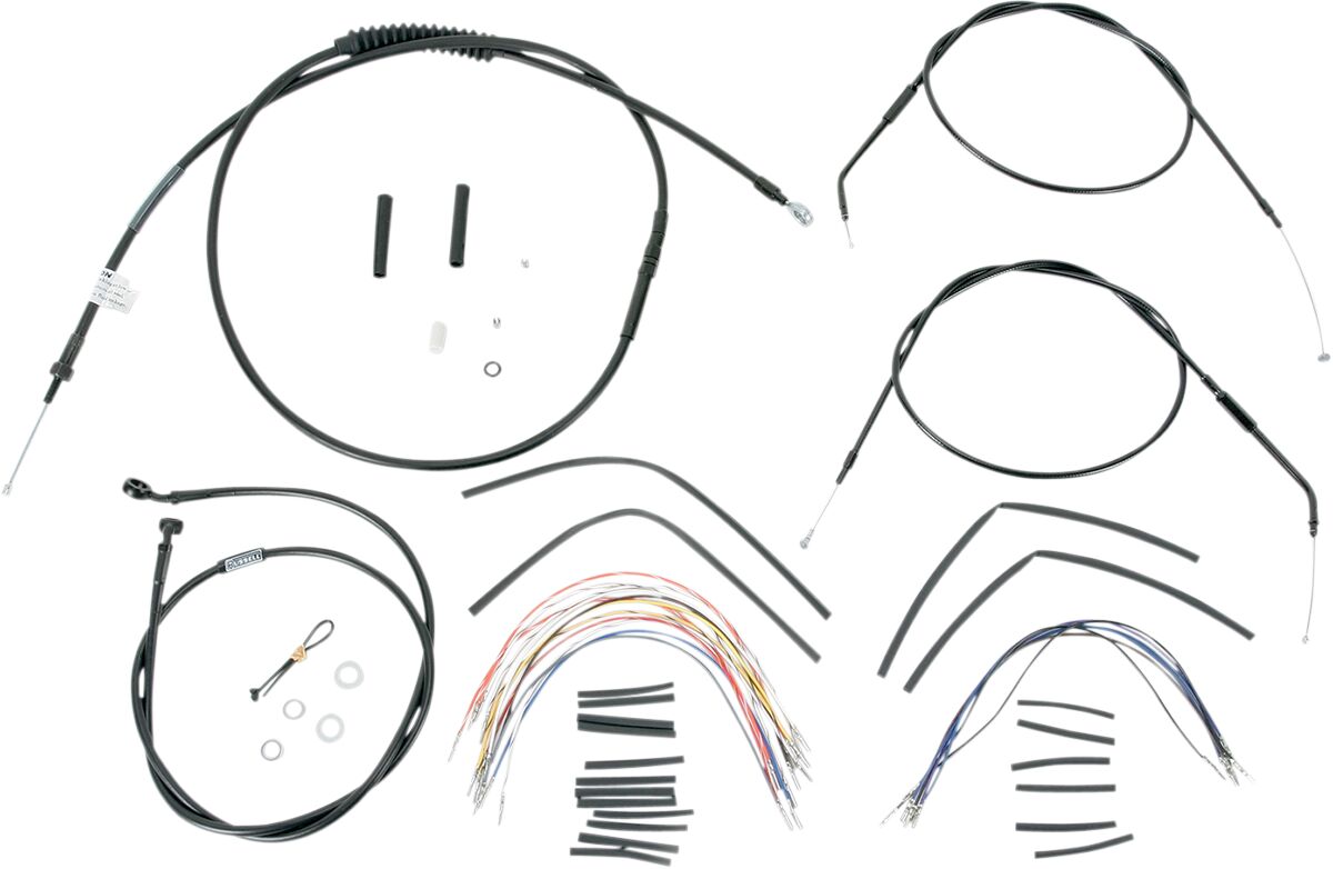 CABLE KIT 12" BLACK VINYL STAINLESS STEEL HANDLEBAR W/O ABS