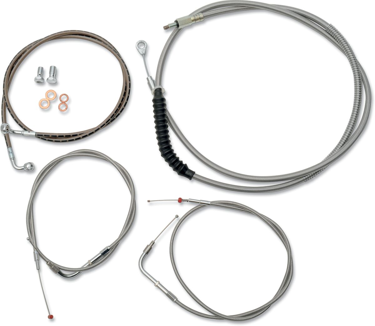 CABLE KIT 12-14" APE BAR LENGTH STAINLESS STEEL HD