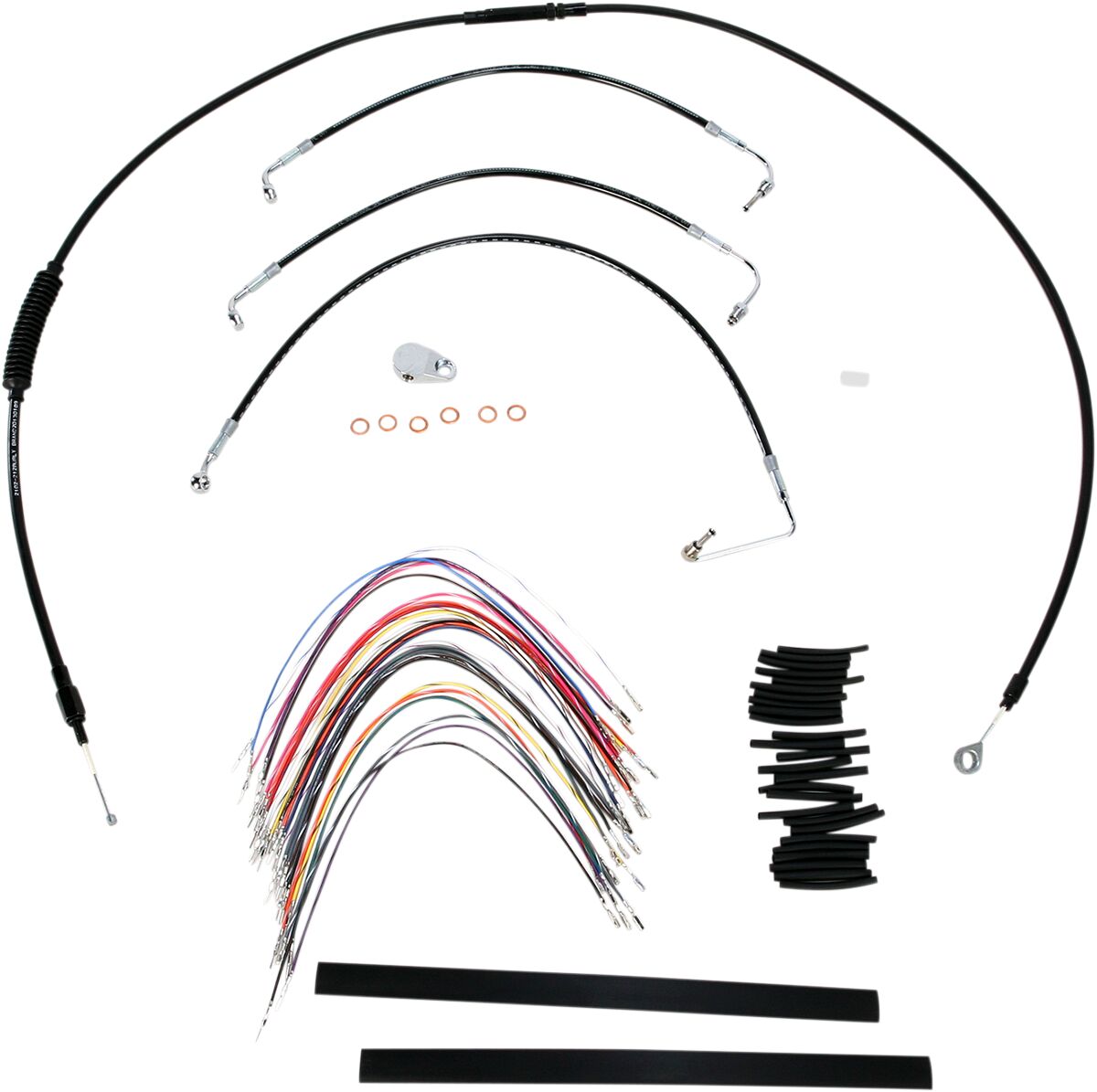 CABLE KIT 13" BLACK VINYL STAINLESS STEEL HANDLEBAR W/O ABS