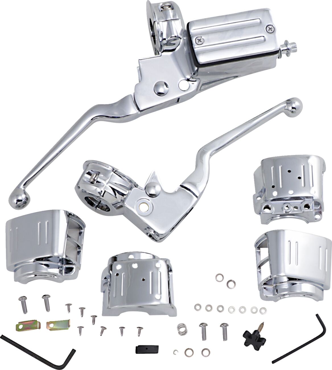 HANDLEBAR CONTROL KIT W/ 11/16" BRAKE MASTER CYLINDER CHROME