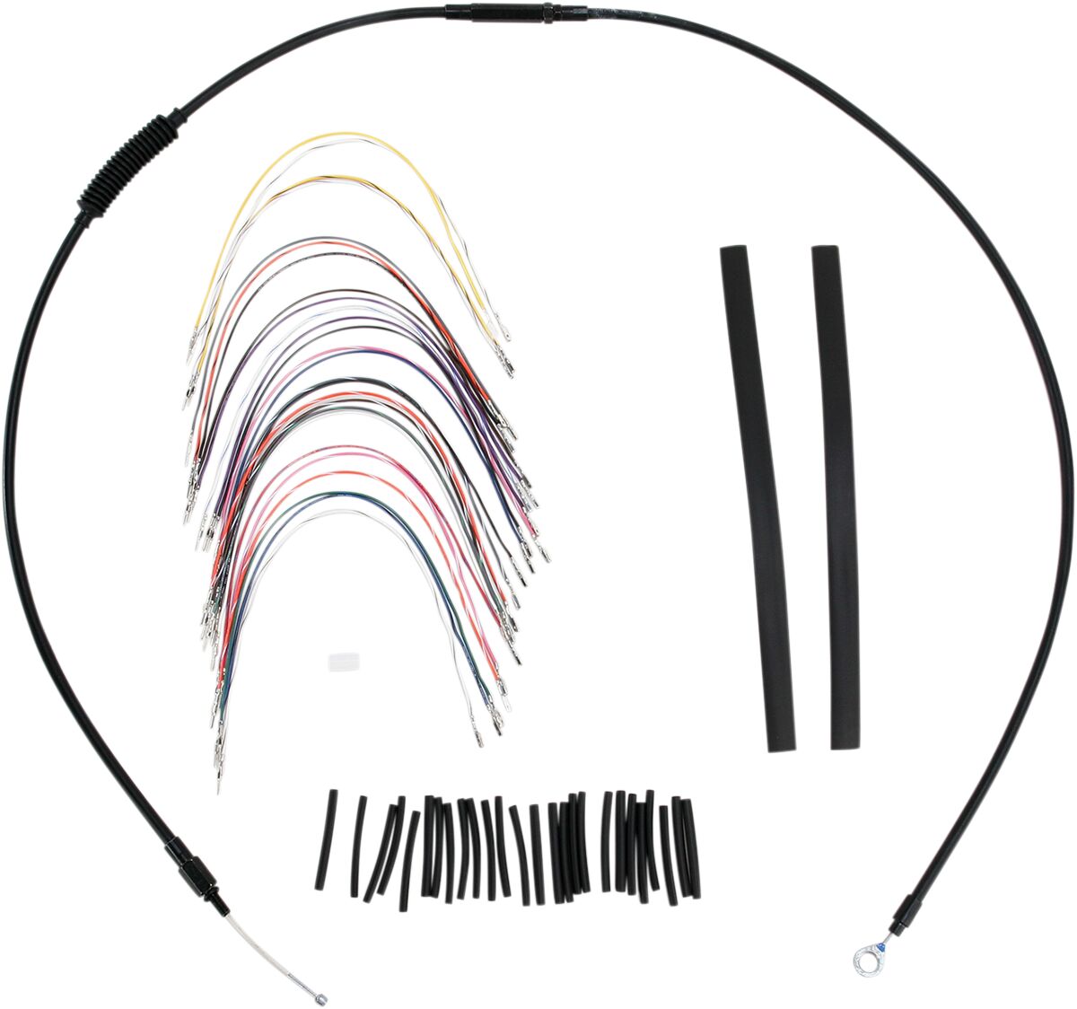 CABLE KIT 13" BLACK VINYL STAINLESS STEEL HANDLEBAR W/ABS
