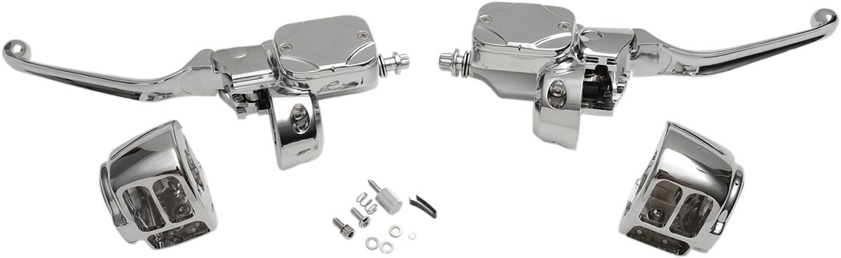 HANDLEBAR CONTROL KIT WITH HYDRAULIC CLUTCH CHROME