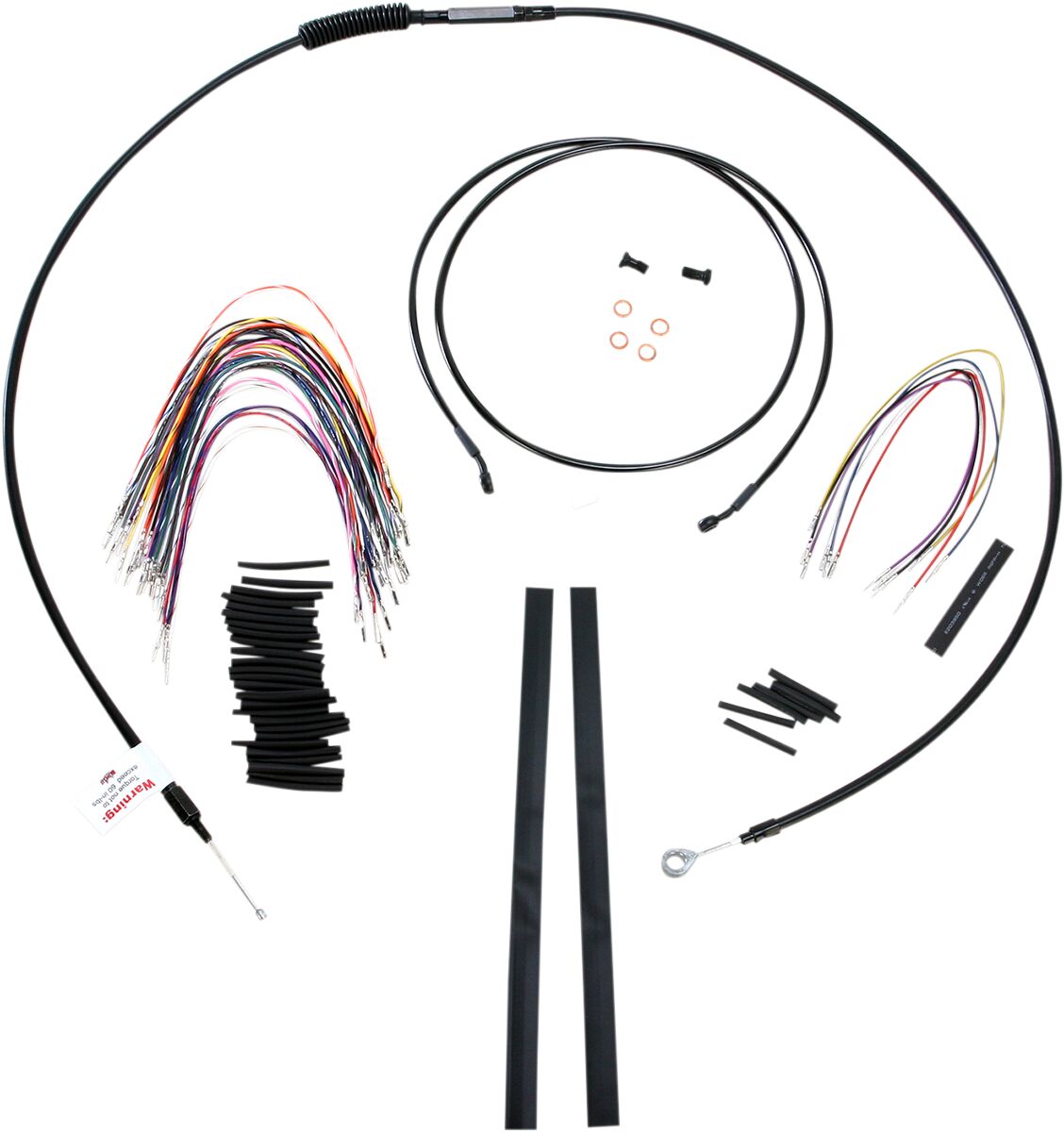 CABLE KIT 15" BLACK VINYL STAINLESS STEEL HANDLEBAR W/ABS
