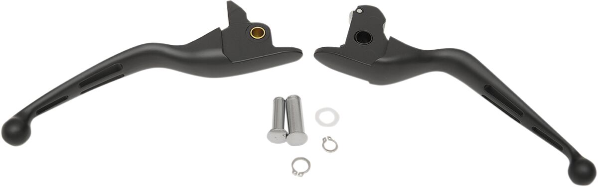 MATTE BLACK SLOTTED WIDE BLADE LEVER SET