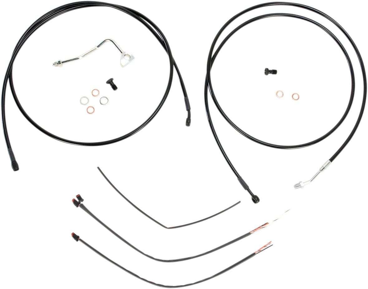 CABLE KIT 13" BLACK VINYL STAINLESS HANDLEBAR W/ABS
