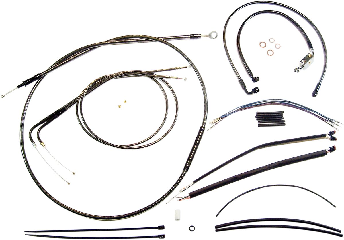 CONTROL CABLE KIT DYNA CHROME BLACK