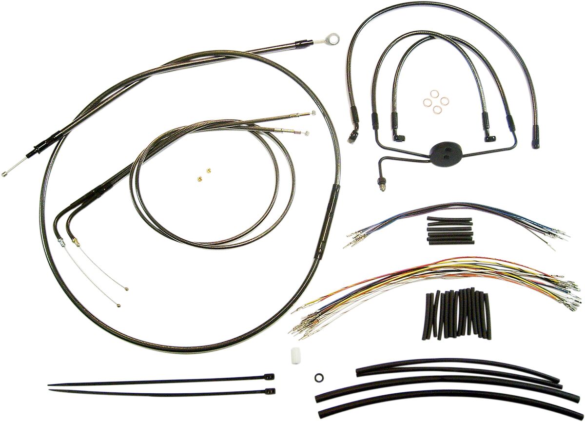 CONTROL CABLE KIT DYNA CHROME BLACK