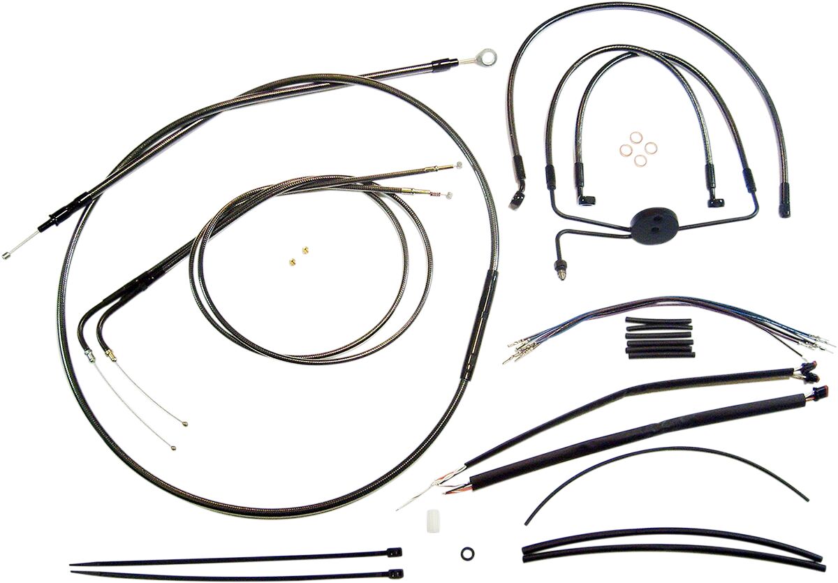 CONTROL CABLE KIT DYNA CHROME BLACK