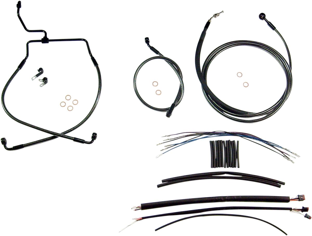 CONTROL CABLE KIT TOURING CHROME BLACK