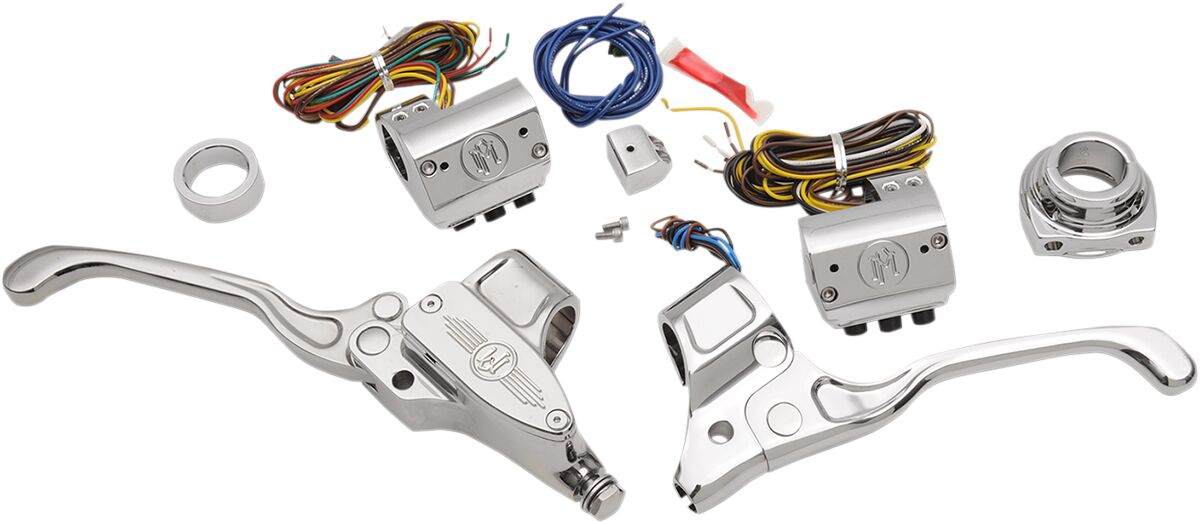 HANDLEBAR CONTROL KITS CABLE CHROME