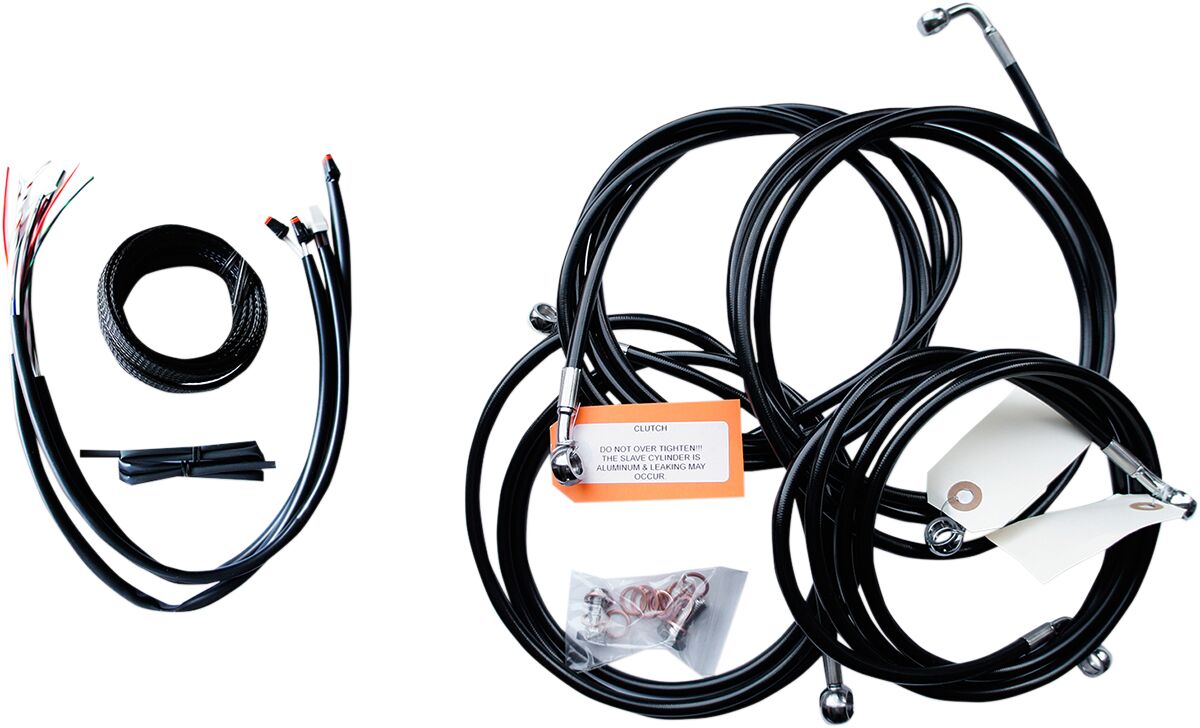 HANDLEBAR CABLE/BRAKE & CLUTCH LINE/WIRE KITS AND COMPONENTS / STAINLESS STEEL|VINYL / BLACK