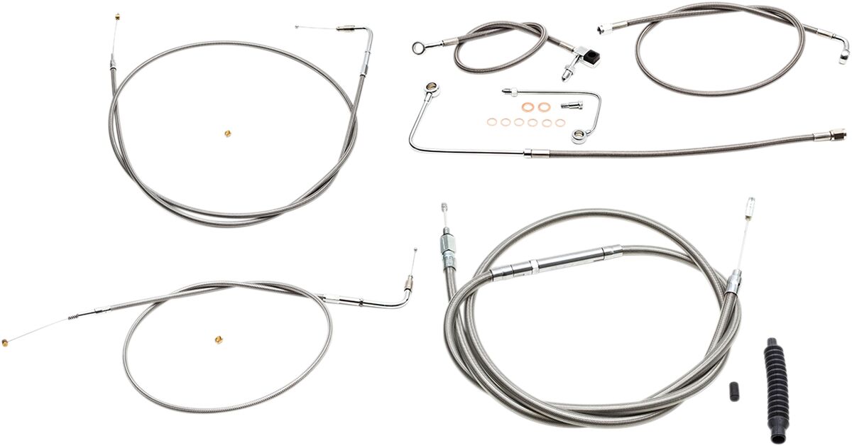 HANDLEBAR CABLE/BRAKE & CLUTCH LINE/WIRE KITS AND COMPONENTS / STAINLESS STEEL / NATURAL