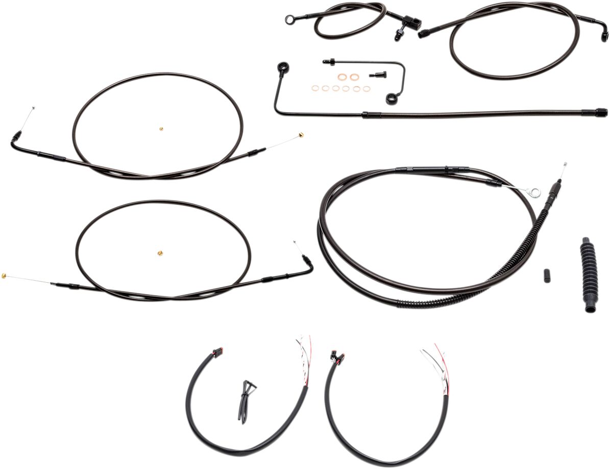 HANDLEBAR CABLE/BRAKE & CLUTCH LINE/WIRE KITS AND COMPONENTS / STAINLESS STEEL / BLACK
