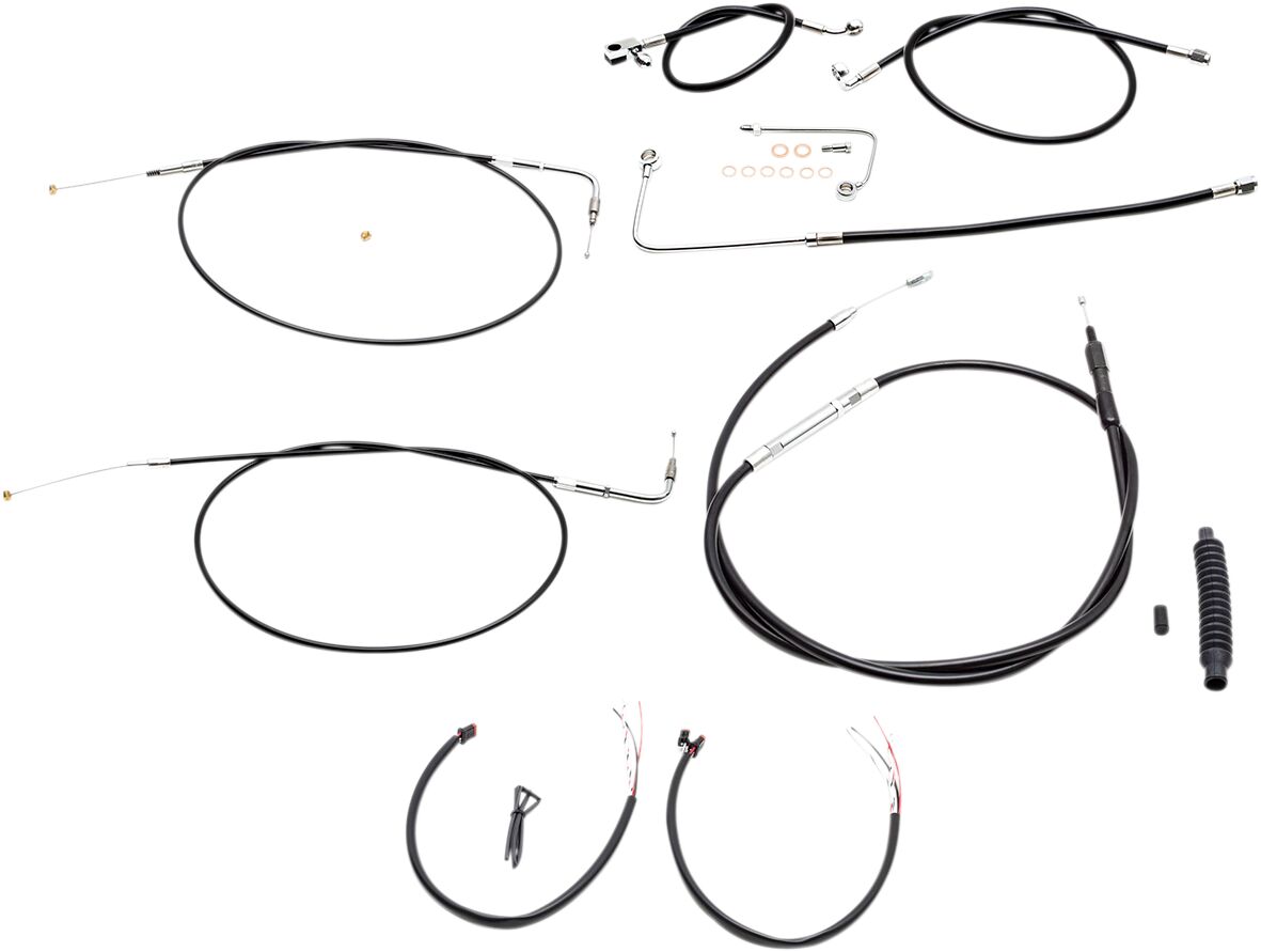 HANDLEBAR CABLE/BRAKE & CLUTCH LINE/WIRE KITS AND COMPONENTS / STAINLESS STEEL|VINYL / BLACK